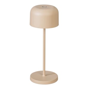 Sandfarbene Konstsmide LED Tischleuchte Lille Mini, 20 cm, für Innen & Außen.