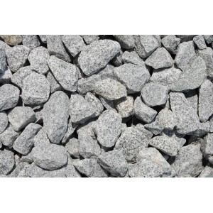 Granitbruch Salz-Pfeffer, 25-50mm, Zierkies für Gartenwege und Gabionen.