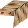 12 gelb verzinkte Stuhlwinkel 30x30x14 mm für Holzkonstruktionen.