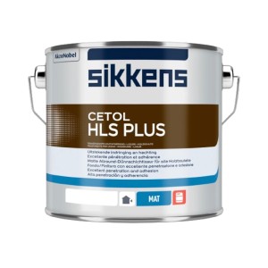 Silberne Sikkens High-Solid-Lasur Cetol Plus Dose, 2,5 l, mit braunem Etikett für Eiche Dunkel, seidenglänzend. Wetterfester Holzschutz.