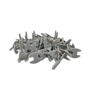 LUX-TOOLS Gewindelaschen 1,5 mm, 250 Stk. für Fliesen Nivelliersystem, Detailaufnahme.