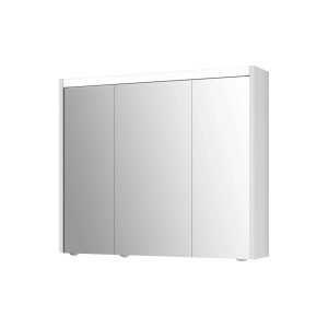 Jokey Spiegelschrank Sarto III, 80x68 cm, Weiß Hochglanz mit drei Spiegeltüren.