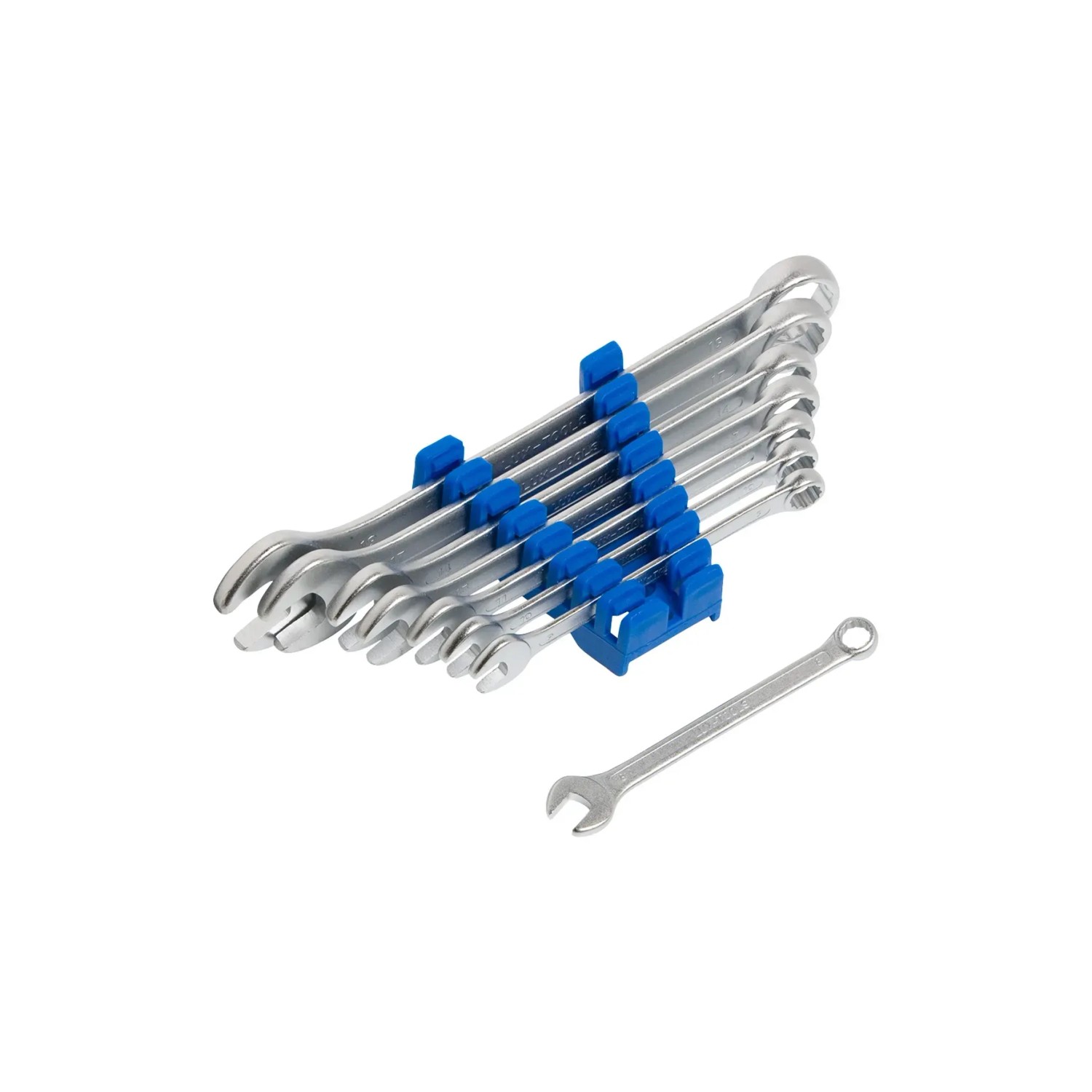 LUX Gabelringschlüssel Satz, 8-teilig (8-19 mm) im Halter.
