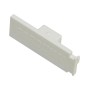 Gardinia Endstück, 2er-Pack, für 1-läufige Vorhangschiene GE1, weiß, aus Kunststoff.