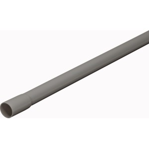 Graues, starres Isolierrohr EN-25, 2 m lang, für die Aufputzmontage.