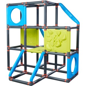 BIG Kletterturm Kraxxl The Frame: Klettergerüst mit Kletterplatten, Ringen und robustem Rahmen.
