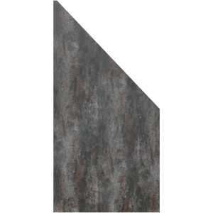 Schräges Sichtschutz-Board "Dark Night" aus Keramik für System-Zäune, 180x90cm.