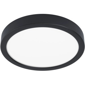 Dimmbare, runde Eglo LED Aufbauleuchte Fueva 5 in Schwarz, 17W für Decke oder Wand.