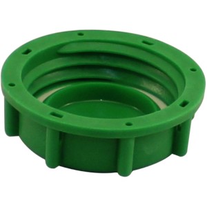 Grüne Schraubkappe DN 50 mit Grobgewinde für IBC-Container, Zubehör für Regentonnen.