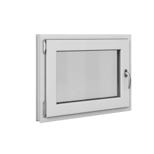 Roro Fenster Basic Kunststoff-Profil Weiß 80 cm x 60 cm DIN L