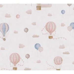 AS Creation Tapete Pop Up Panel Selbstklebend Ballons 250 x 52 cm Rosa-Blau FSC®