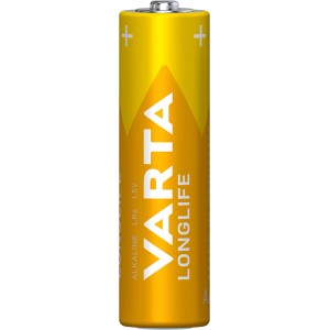 Gelbe Varta Longlife Mignon AA Batterie für Geräte mit niedrigem Energieverbrauch.