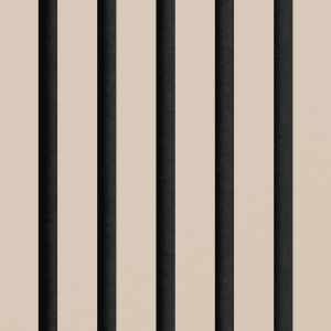 Akustikpaneel Linoleum Powder, MDF schwarz, Filz schwarz, 60x240 cm.