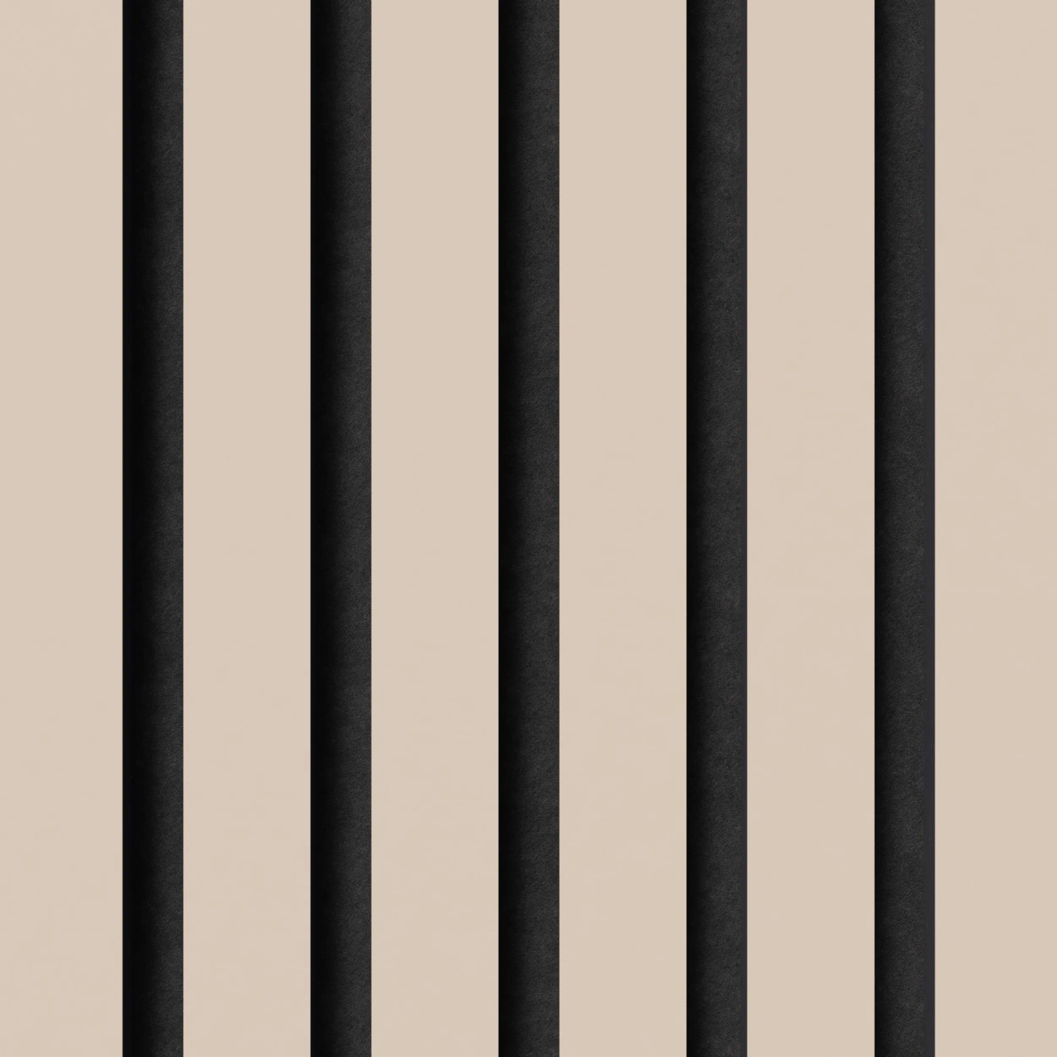 Akustikpaneel Linoleum Powder, MDF schwarz, Filz schwarz, 60x240 cm.