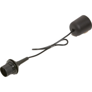 Schwarzes E27 Leuchtenpendel, 80 cm, für Lampeninstallationen im Innenbereich.