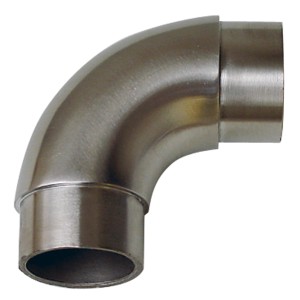 Handlauf-Bogen 90° Edelstahl rund V2A für Rohr Ø 42,4 mm