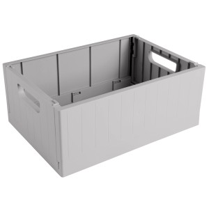 Graue Sunware Klappbox Sigma Home, 13 Liter, ideal zur Aufbewahrung und platzsparend zusammenklappbar.