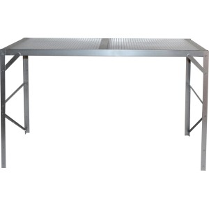 Vitavia Alutisch 121x54cm, blankes Alu, mit einer Ablage für Gewächshaus-Zubehör.