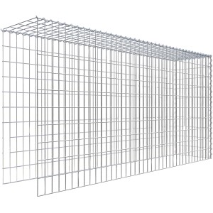 Gabiona Anbaukorb, 100x200x40cm, Maschenweite 5x10cm, Drahtgitter für Gabionen.