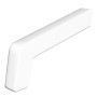 Weißes PVC-Seitenteil (2er-Set, 11 cm) für Fensterbänke, witterungsbeständig.