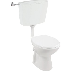 Sanitop-Wingenroth Stand-WC-Set Professional Start AW Weiß mit Spülkasten und Softclose-Sitz.
