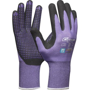 Gebol Arbeitshandschuhe Multi Flex Lady, lila, Größe 6, mit Noppen für optimalen Grip.