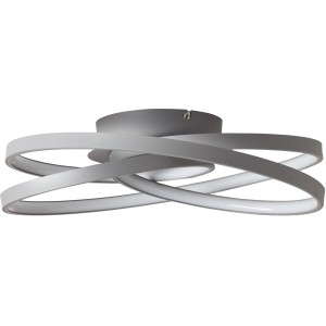 Graue LED-Deckenleuchte Labyrinth, 40 cm, modernes Design für Innenräume.