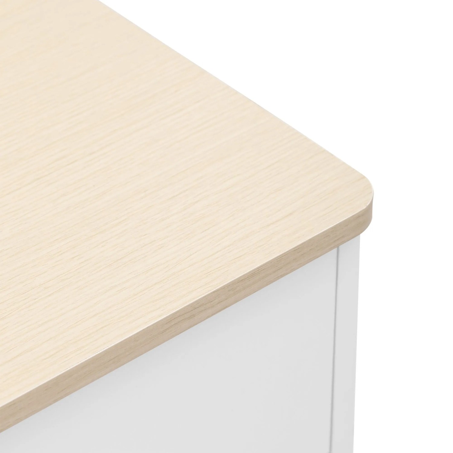 okwish Sideboard mit 4 Türen 3 Schubladen Wohnzimmer Esszimmer 160x37x75cm Weiß_6