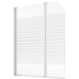 Schulte ExpressPlus 2-tlg. Badewannenaufsatz Alpinweiß mit Querstreifen, 140x114cm.