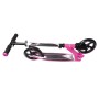 Muuwmi Aluminium Tretroller, pink-schwarz, gefaltet. Höhenverstellbarer Scooter mit 205 mm Rollen für Sport & Fitness.