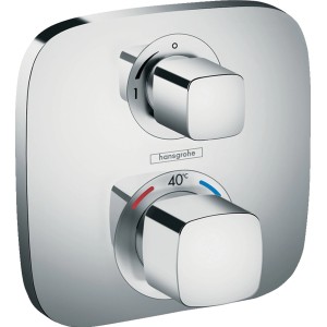 Hansgrohe Ecostat E Thermostat Unterputz Chrom für 1 Verbraucher mit zwei Drehreglern.