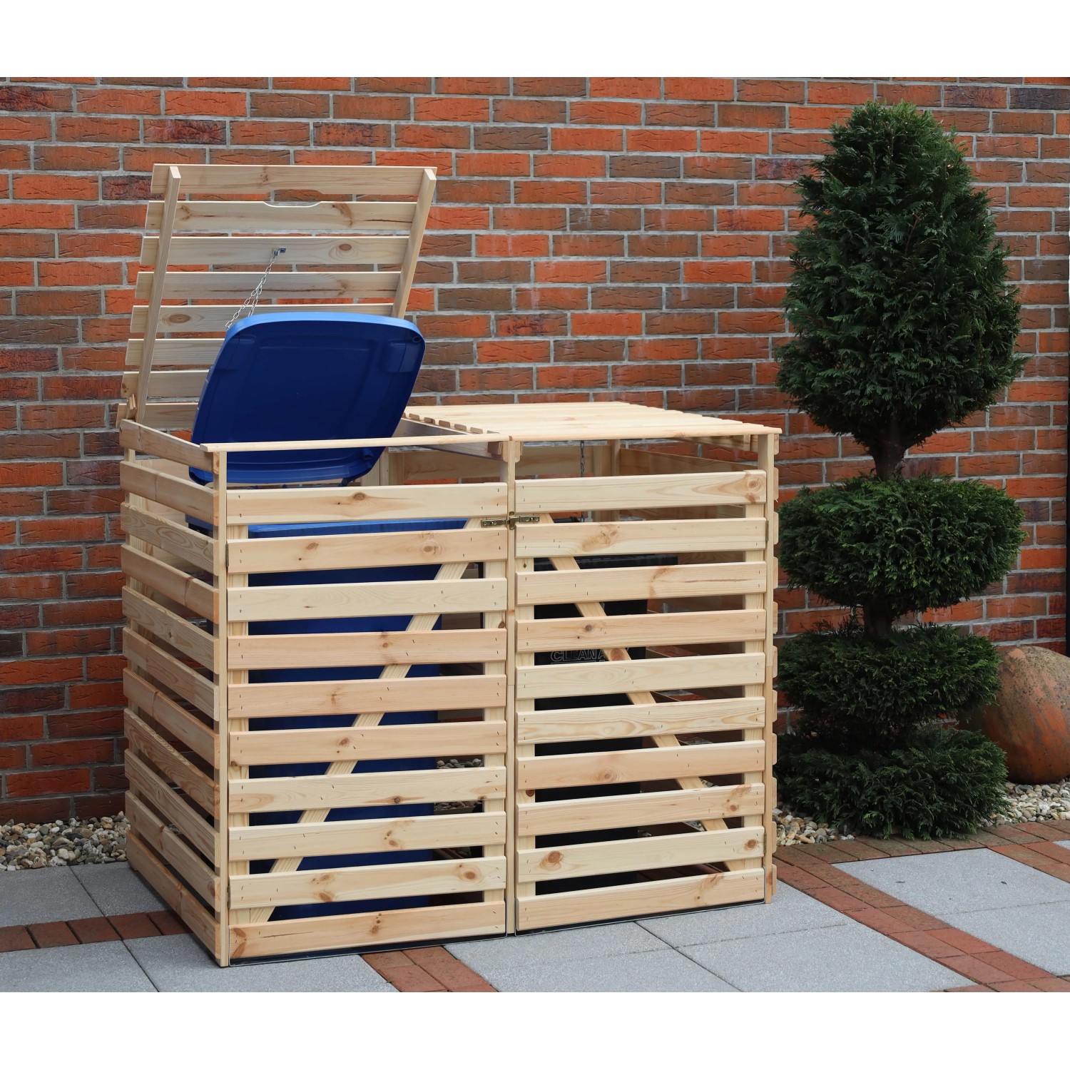 Mlltonnenbox Vario V fr 2 Tonnen Natur kaufen bei OBI