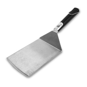 Pit Boss Grillspatel, extra gross, schwarz, aus Edelstahl – ideal zum Wenden grosser Grillstücke.