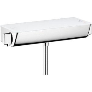 Hansgrohe Ecostat Select Brausethermostat Aufputz, weiß-chrom, mit Ablage.