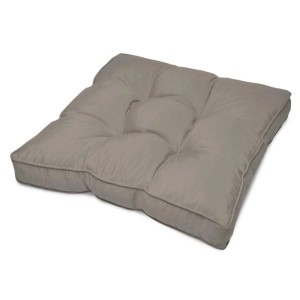 Beautissu Loungekissen Flair, 70x70cm, hellgrau, für Outdoor Sitzgelegenheiten.