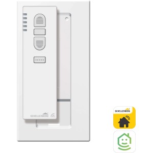 Schellenberg Funk-Handsender 5-Kanal mit Wandhalterung, weiß, zur Steuerung von Rollladenantrieben.