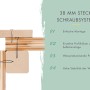 Detailaufnahme Steck-Schraubsystem (38mm) des Karibu Holz-Gartenhauses Karlskoga.