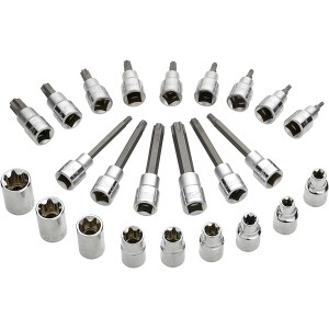 Stanley Bit-Steckschlüssel-Set, 24-teilig, 1/2 Zoll, für Werkstattwagen.