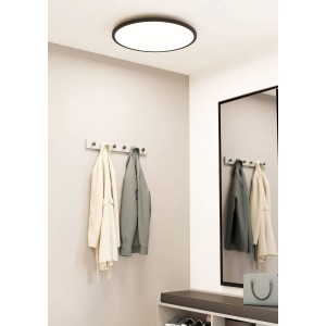 Smarte Eglo LED-Deckenleuchte Sarsina-Z, Ø 60cm, schwarz-weiß, für stimmungsvolle Beleuchtung im Raum.