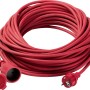 Rotes 25 m Verlängerungskabel H05RR-F 3G1,5 für Garten und Haushalt.