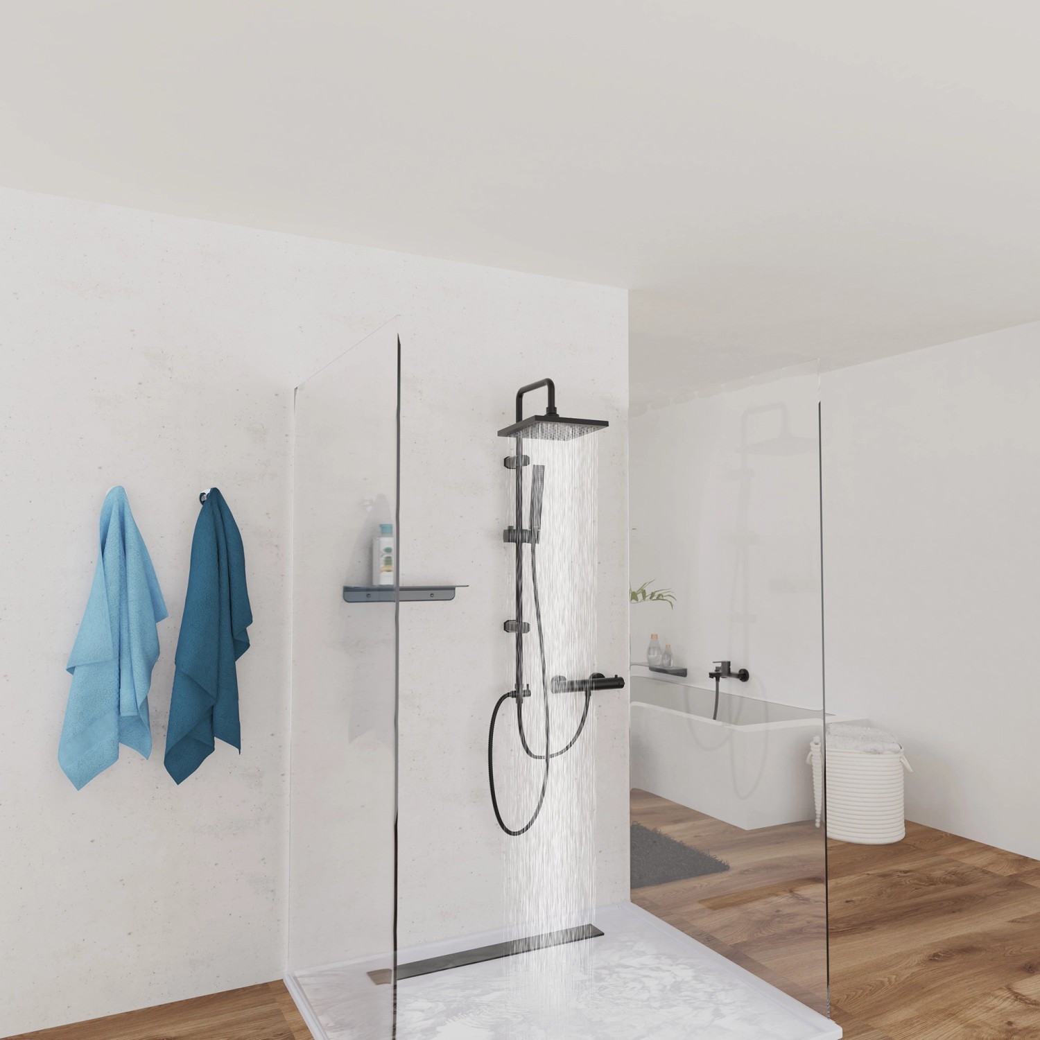 Schütte Überkopfbrause-Set Tokyo Schwarz Matt 8-teilig_7