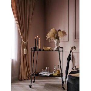 Kerzenhalter Modern Antique, weiß-grau, 10x4,5x4,5 cm, aus Marmor für Tafelkerzen.