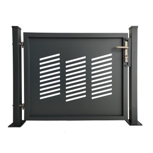 Dekor-Einzeltor Stockholm mit Bodenplatte zum Aufdübeln 120 x 100 cm Anthrazit