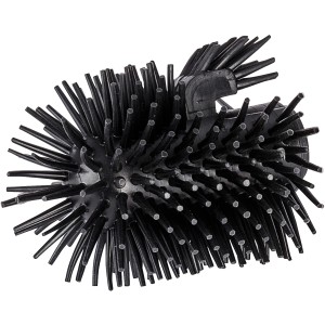 Schwarze Wenko Silikon Ersatzbürste mit Randreiniger für WC-Bürsten.