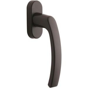 Braune Alpertec Fensterolive Nepomuk aus Kunststoff für Fenster.