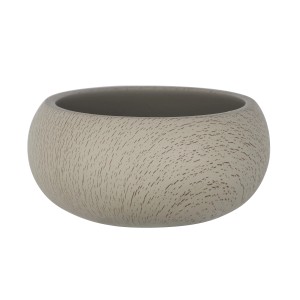 Wenko Universalablage Joy Taupe aus Zement, Ø 14cm, für Badaccessoires.