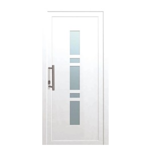 Kunststoff-Haustür K017 Weiß 110 cm x 210 cm Anschlag Links