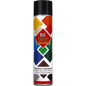 Hitcolor Buntlack Tiefschwarz glänzend 600 ml