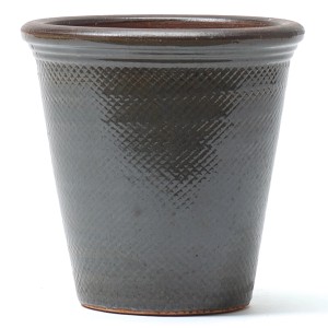 Grauer Kirschke Pflanztopf Python (Ø 30 cm) mit Schlangenmuster für Innen & Außen.