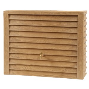 Garantia Regenwasser-Wandtank Woody 350 l Lightwood in Holzoptik mit Messinghahn.
